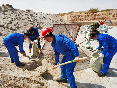 寧夏華御團(tuán)委組織團(tuán)員青年突擊勞動(dòng)